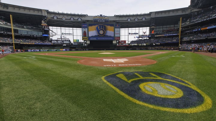 Jun 18, 2023; Milwaukee, Wisconsin, USA;  General view of the field prior to the game between the Pittsburgh Pirates and Milwaukee Brewers at American Family Field. Mandatory Credit: Jeff Hanisch-USA TODAY Sports