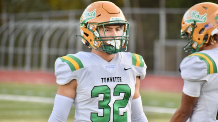 Peyton Davis is one of a cadre of running backs this Tumwater offense is using in 2024.