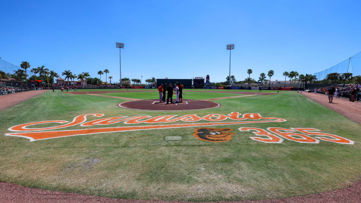 Mar 21, 2023; Sarasota, Florida, USA;  a general view of the stadium before the start of a spring training game between the Baltimore Orioles and Boston Red Sox