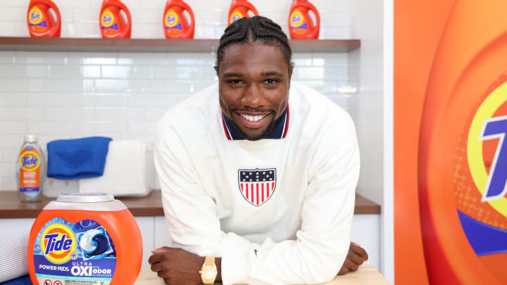 Noah Lyles for Tide's 'Stains Happen To The Best Of Us' 2024 Paris Olympic Games campaign