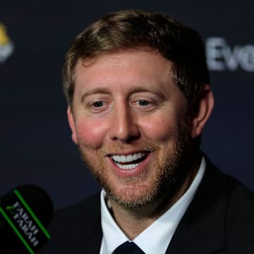 Liam Coen was officially introduced as the Jaguars' new head coach on Monday.