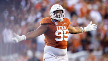Dec 21, 2024; Austin, Texas, USA; Texas Longhorns defensive lineman Alfred Collins (95) against the Clemson Tigers during the CFP National playoff first round.