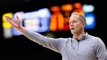 Kevin Young calls out to his players as they face Colorado.