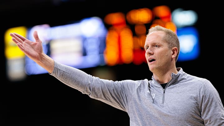 Kevin Young calls out to his players as they face Colorado.