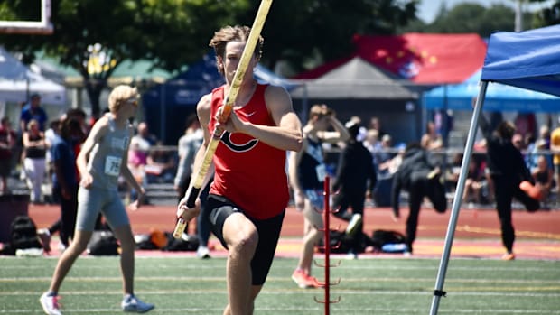 Camas senior Chase McGee won another WIAA Class 4A boys pole vault championship with a mark of 16-9 on Friday in Tacoma.