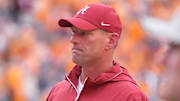 Alabama football coach Kalen DeBoer during the NCAA college football game against Tennessee on Saturday, Oct. 19, 2024, in Knoxville. Tenn.