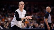 Mar 6, 2025; Greenville, SC, USA; Vanderbilt Commodores head coach Shea Ralph directs her team against the Tennessee Lady Vols during the first half at Bon Secours Wellness Arena. Mandatory Credit: Scott Kinser-Imagn Images