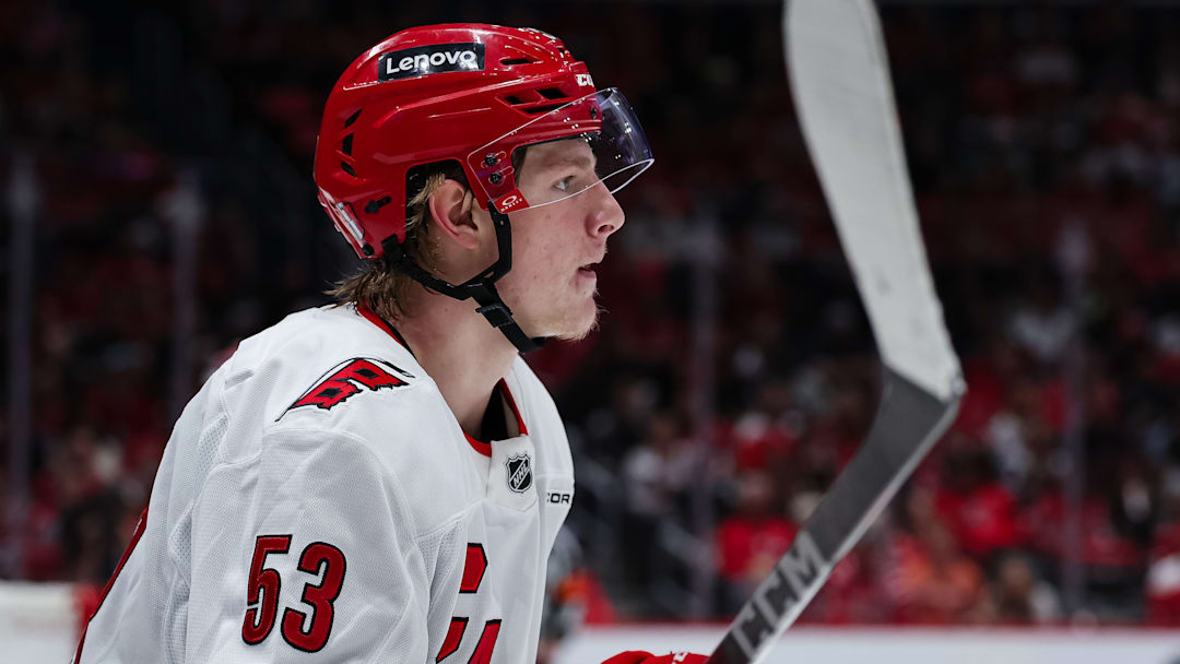 The Carolina Hurricanes locked up rising star Jackson Blake with an 8-year contract extension.