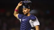 Great Britain/Seattle Mariners catcher Harry Ford against Mexico during the World Baseball Classic in 2023.