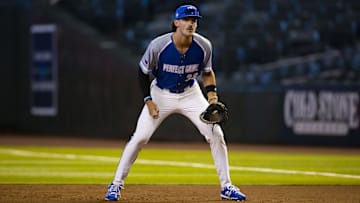 Aug 28, 2022; Phoenix, Arizona, US; East infielder Bryce Eldridge (38) during the Perfect Game All-American Classic high school baseball game at Chase Field.