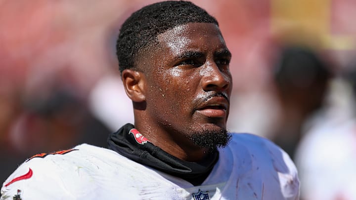 The FBI is reportedly investigating an extortion plot against Tampa Bay Buccaneers running back Rachaad White. (Mandatory Credit: Nathan Ray Seebeck-Imagn Images)