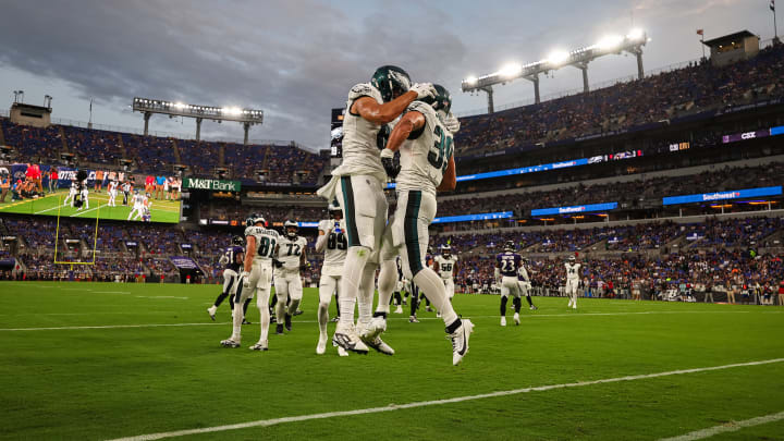 C.J. Uzomah (L). Will Shipley (R), Philadelphia Eagles