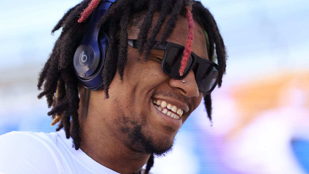 Indianapolis Colts backup quarterback Anthony Richardson, pictured here in 2023, suffered a fractured orbital bone last month after a bizarre pre-game accident with resistance bands in the Colts locker room.