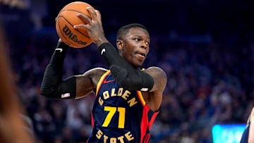 Jan 31, 2025; San Francisco, California, USA; Golden State Warriors guard Dennis Schroder (71): Cary Edmondson-Imagn Images