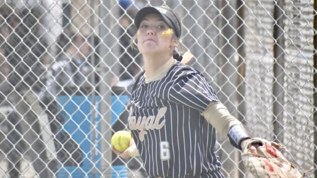 Royal's Jill Allred helped Knights to first WIAA fastpitch championship in Class 1A in Richland.