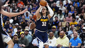Aaron Gordon shoots against the Orlando Magic