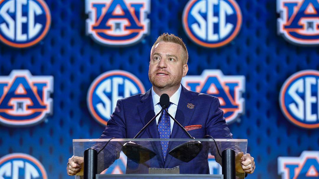 Alex Golesh wants a hard-nosed Auburn rush attack to help out his quarterback, Byrum Brown. 