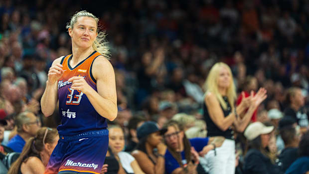 A photo of Sami Westbeld celebrating a pla