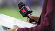 General view of a Netflix microphone held by sideline reporter Steve Wyche before the game between the Houston Texans and the Baltimore Ravens at NRG Stadium. 