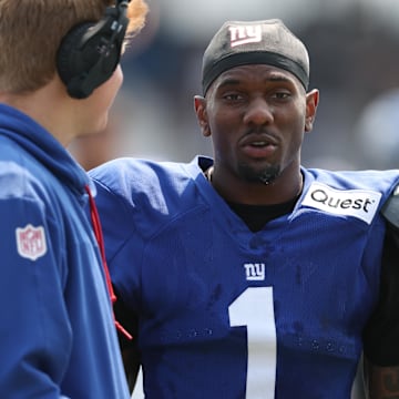 Nabers has been dealing with a lingering toe injury, then also scared Giants fans when he left practice after landing oddly on his shoulder.
