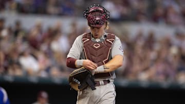 Mar 3, 2024; Arlington, TX, USA; The Arizona State Sun Devils plays against the Texas A&M Aggies during the Kubota College Baseball Series - Weekend 3 at Globe Life Field. Mandatory Credit: Brett Patzke-USA TODAY Sports