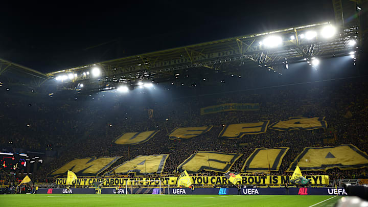 Die Choreo der Dortmund-Fans gegen Celtic Die Choreo der Dortmund-Fans gegen Celtic