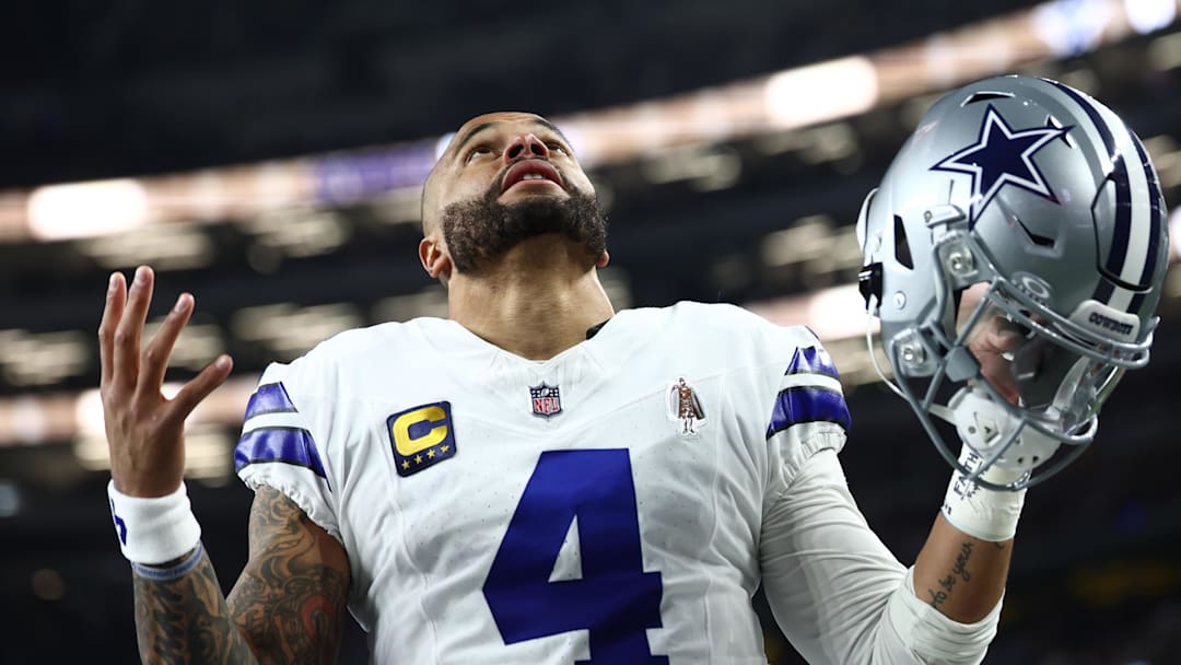 Dallas Cowboys quarterback Dak Prescott before a game against the Minnesota Vikings at AT&T Stadium.