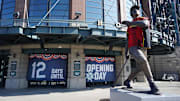Mar 18, 2023; Seattle, Washington, USA; A statue of Ken Griffey Jr. at T-Mobile Park with a Seattle Sounders FC jersey. Mandatory Credit: Kirby Lee-Imagn Images