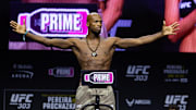 Jun 28, 2024; Las Vegas, Nevada, USA; Michael Page during weigh ins for UFC 303 at T-Mobile Arena. Mandatory Credit: Mark J. Rebilas-Imagn Images