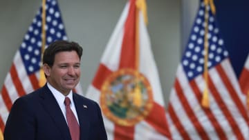 Florida Governor DeSantis Holds Press Conference In Miami