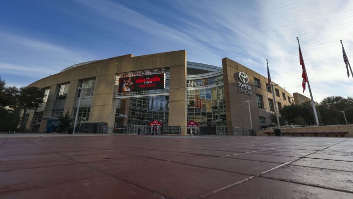 Jan 20, 2024; Houston, Texas, USA; General view outside of Toyota Center