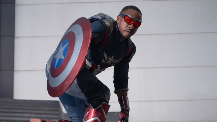 Anthony Mackie as Sam Wilson/Captain America in Marvel Studios' CAPTAIN AMERICA: BRAVE NEW WORLD. Photo by Eli Adé. © 2024 MARVEL.