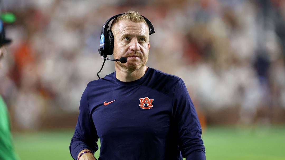 Auburn head coach Alex Golesh wasn't pleased with his team's miscues against Southern Miss on Saturday.