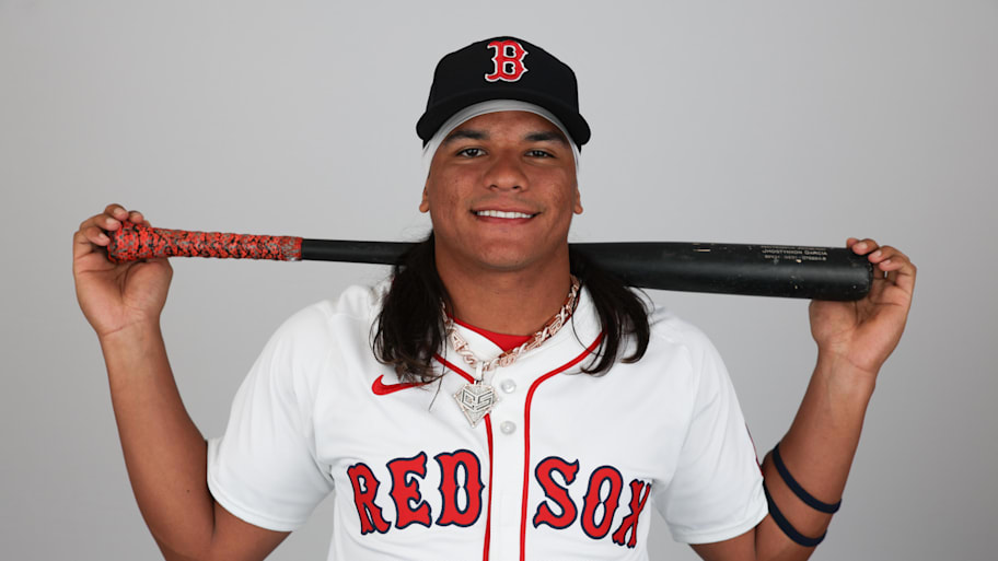 Jhostynxon Garcia at Spring Training. | Nathan Ray Seebeck-Imagn Images