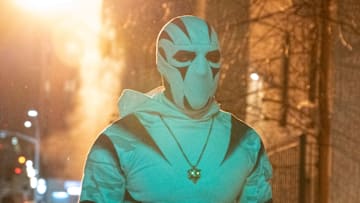 Hector Ayala / White Tiger (Kamar de los Reyes) in Marvel Television's DAREDEVIL: BORN AGAIN, exclusively on Disney+. Photo by Giovanni Rufino. © 2025 MARVEL.