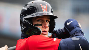 Boston Red Sox top prospect Roman Anthony gets ready for an at-bat during a WooSox game on April 13, 2025, at Polar Park.