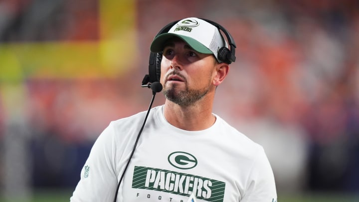 Green Bay Packers coach Matt LaFleur during the second half against the Denver Broncos on Sunday night.