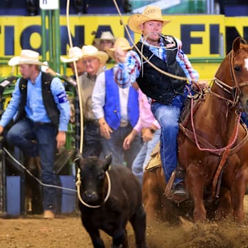 A two-time qualifier for the College National Finals Rodeo, Denton Oestmann picked up one of the biggest wins of his PRCA career over the weekend, taking home the Tri-State Rodeo tie-down title in Fort Madison, Iowa. 