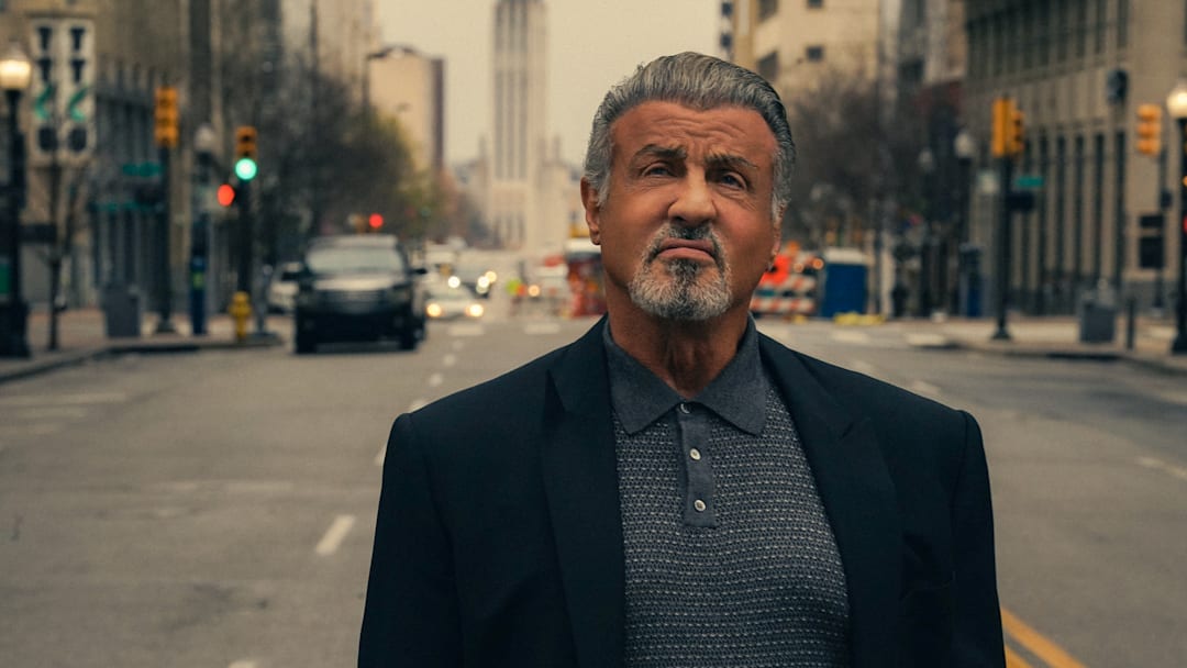 Sylvester Stallone as Dwight "The General" Manfredi of the Paramount+ original series TULSA KING. Photo Cr: Brian Douglas/Paramount+. © 2022 Viacom International Inc. All Rights Reserved.