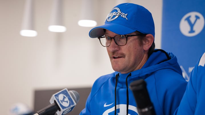 BYU offensive coordinator Aaron Roderick BYU offensive coordinator Aaron Roderick