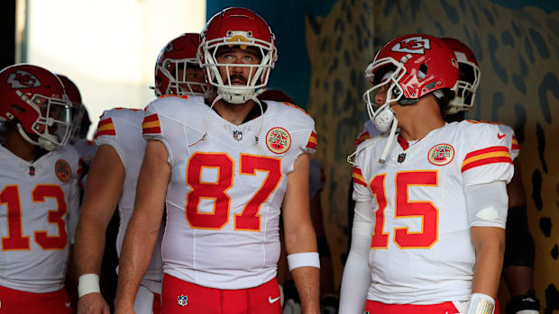 Travis Kelce and Patrick Mahomes