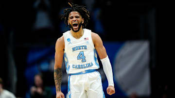 North Carolina's RJ Davis versus Michigan State in the Round of 32