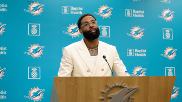Odell Beckham Jr. of the Miami Dolphins Meets the Media