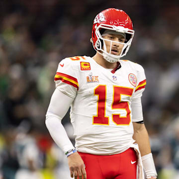 Kansas City Chiefs quarterback Patrick Mahomes threw for 3,928 yards and 26 touchdowns during the 2024 season.