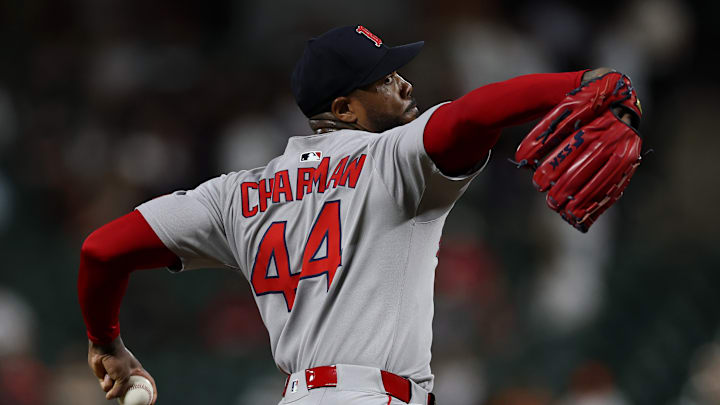 Boston Red Sox closer Aroldis Chapman locks down a save versus the Baltimore Orioles.