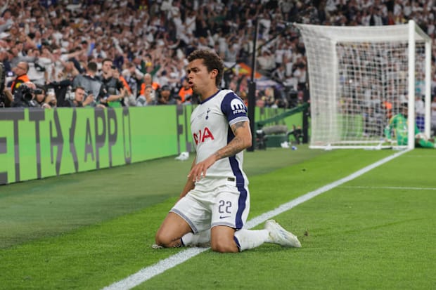 Tottenham forward Brennan Johnson