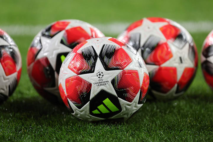 Champions League ball and logo