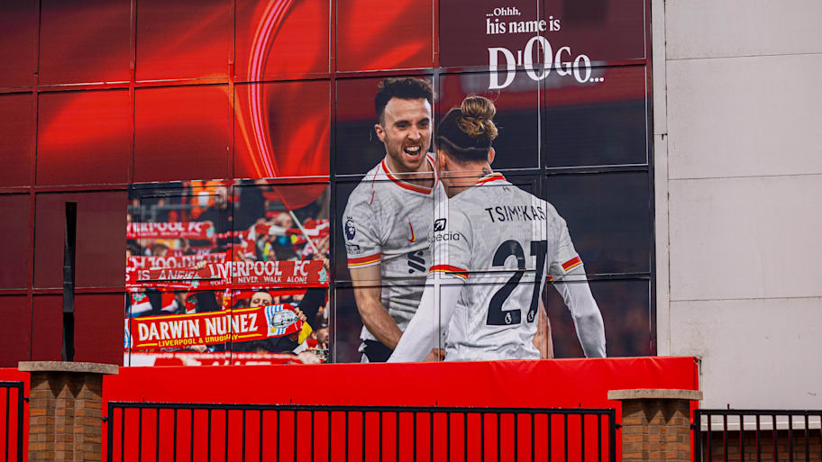 Diogo Jota tribute at Anfield.