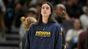 Aug 1, 2025; Dallas, Texas, USA; Indiana Fever guard Caitlin Clark (22) during the game between the Dallas Wings and the Indiana Fever at the American Airlines Center. Mandatory Credit: Jerome Miron-Imagn Images