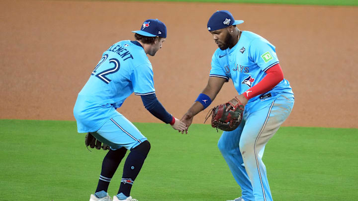 The Toronto Blue Jays first and baseman Vladimir Guerrero Jr. are one win away from a World Series title.